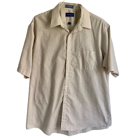 Towncraft Short Sleeve Button Down Shirt Neck 17 - Picture 2 of 9